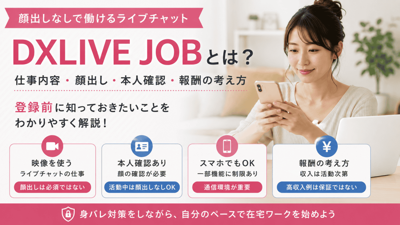 DXLIVE JOBの仕事内容を解説するアイキャッチ画像